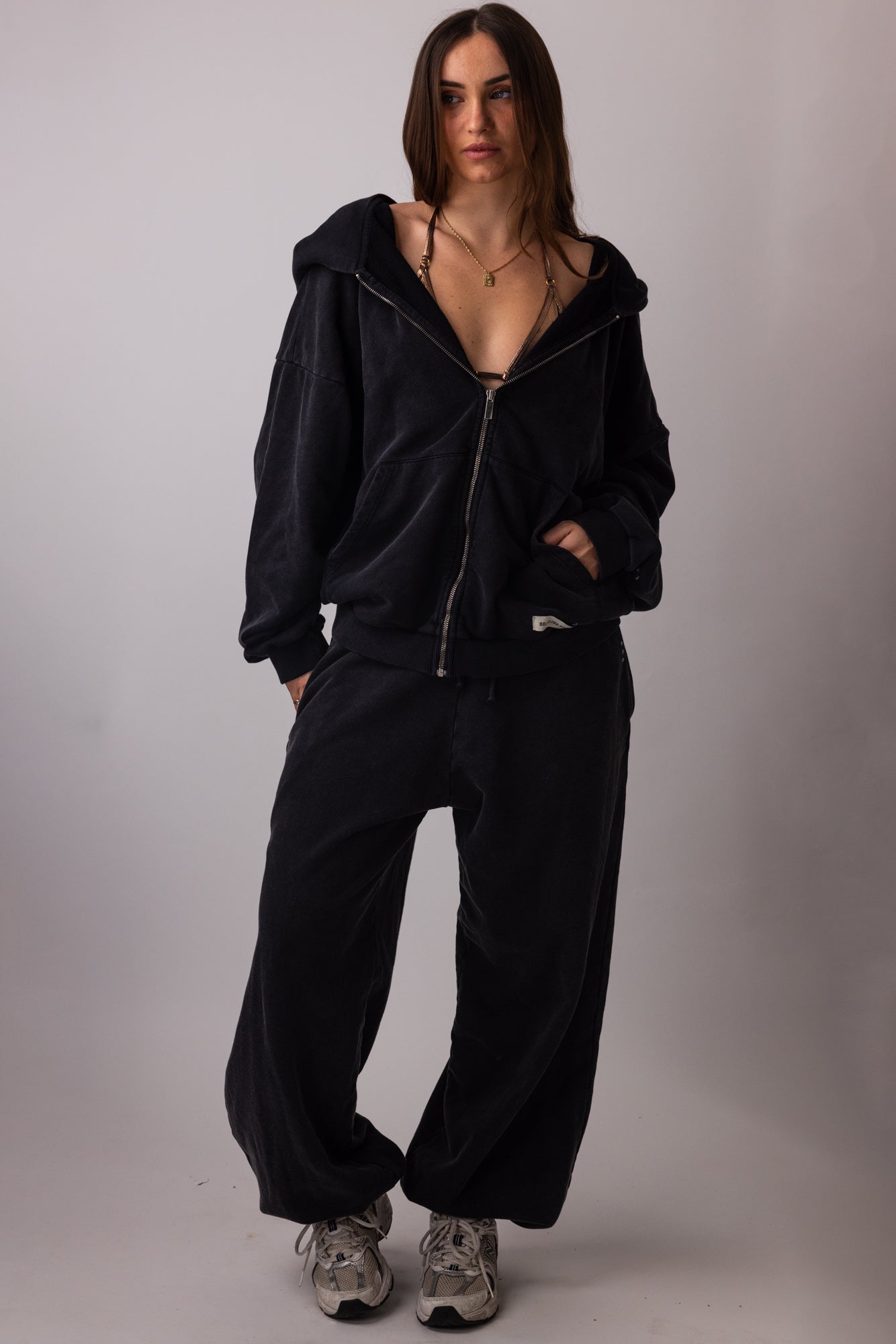 Veste jogging Noire Belles des Pins